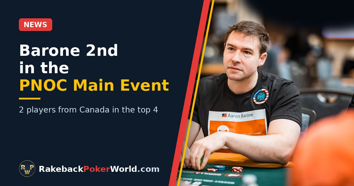 Cover: Aaron Barone, runner-up in the 888poker PNOC Main Event, at a live poker table