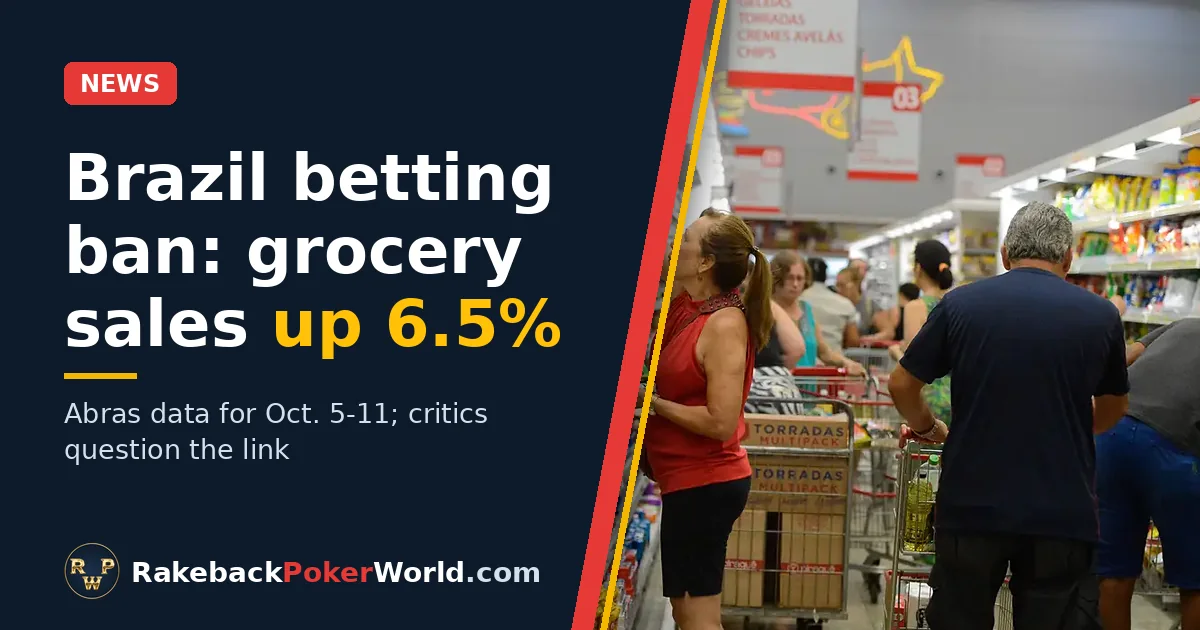 Cover: shoppers in a supermarket aisle in Brazil, for a story on the Brazil betting ban and supermarket sales