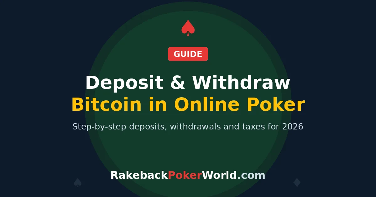 Cover image: How to deposit and withdraw Bitcoin in online poker