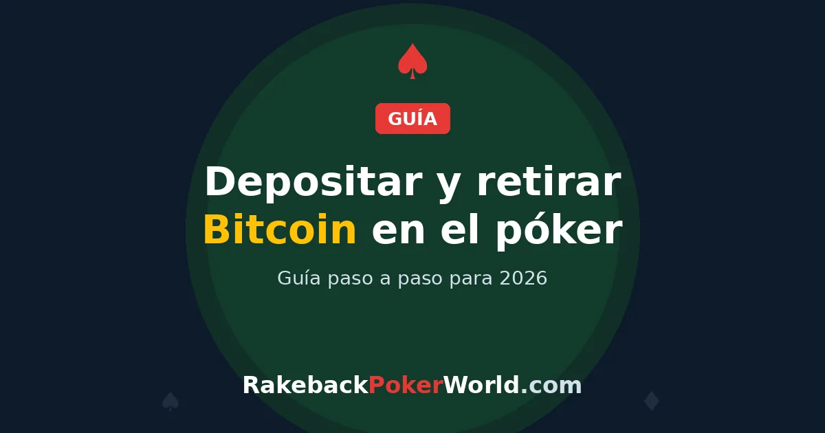 Cómo depositar y retirar Bitcoin en el póker online