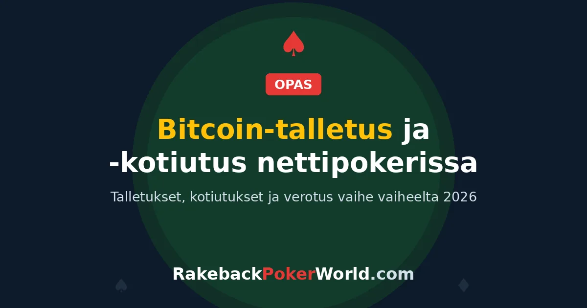 Kansikuva: näin talletat ja kotiutat Bitcoinia nettipokerissa