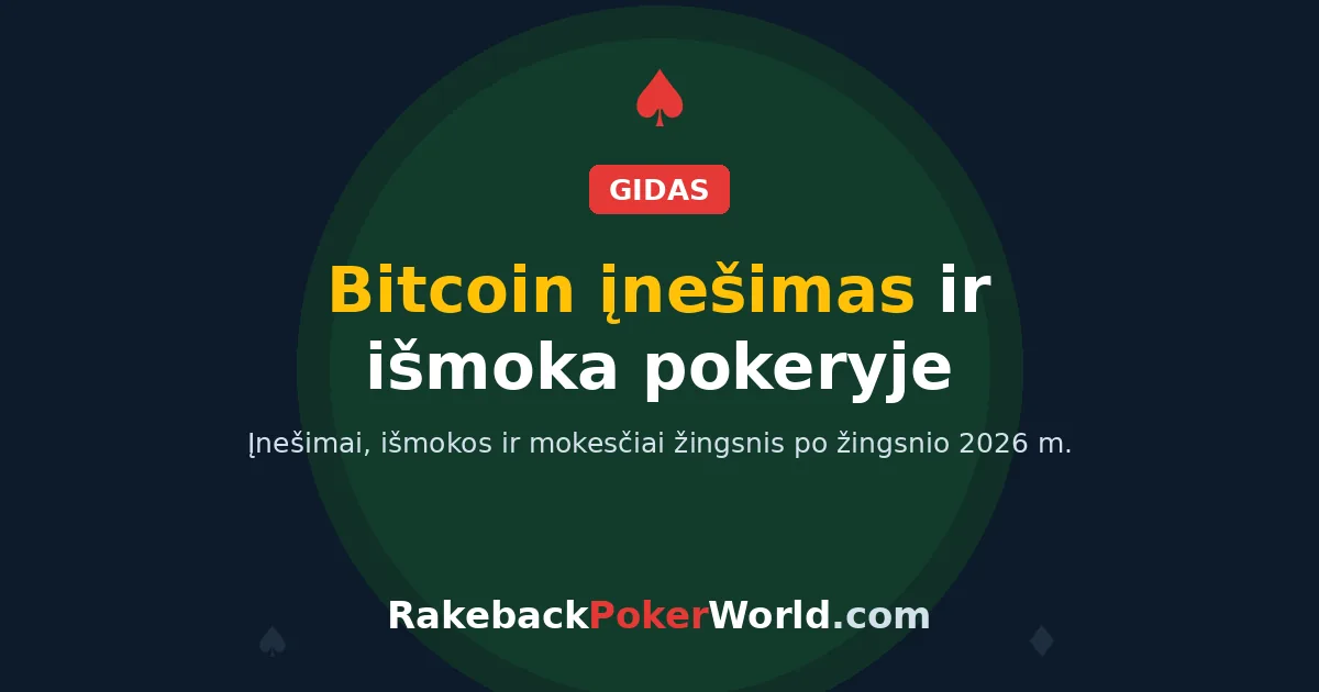 Viršelis: kaip įnešti ir išsiimti Bitcoin internetiniame pokeryje