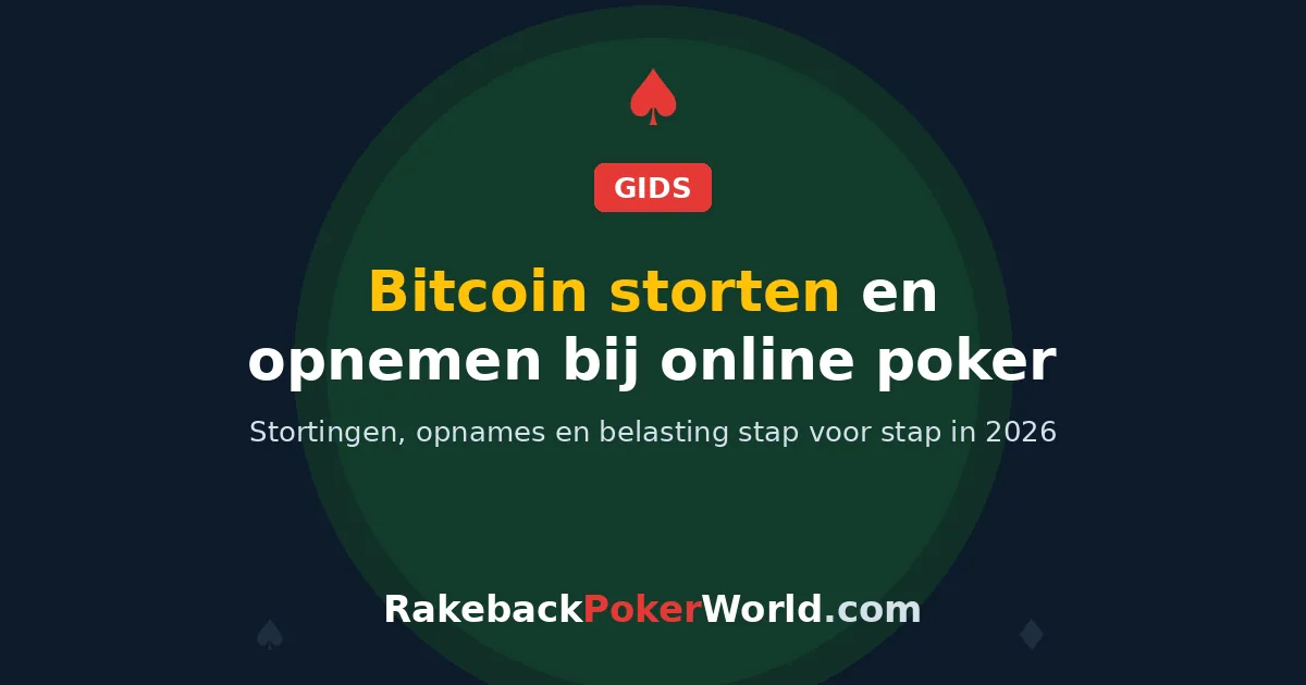 Omslagafbeelding: zo stort en neem je Bitcoin op bij online poker