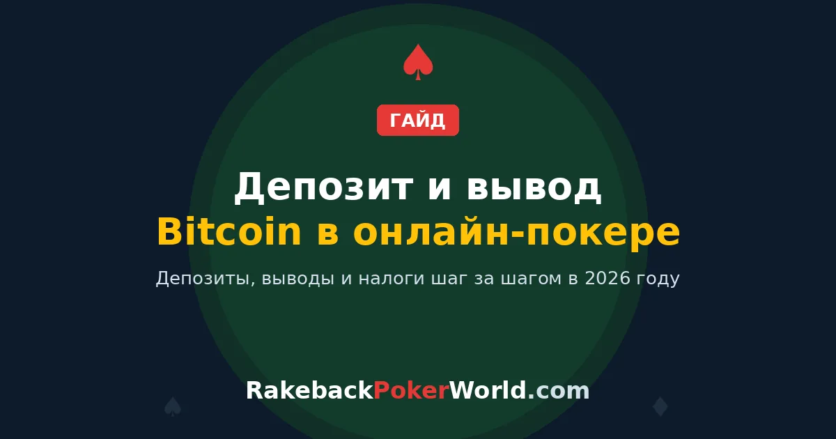 Обложка: как внести и вывести Bitcoin в онлайн-покере