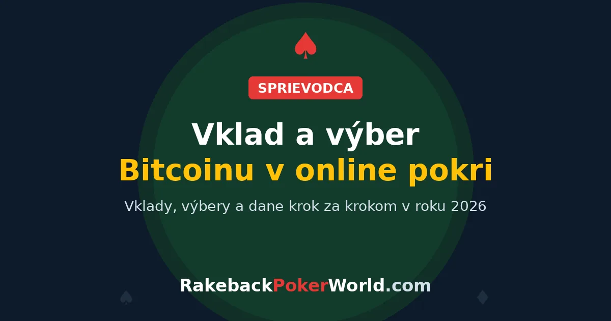 Titulný obrázok: ako vložiť a vybrať Bitcoin v online pokri