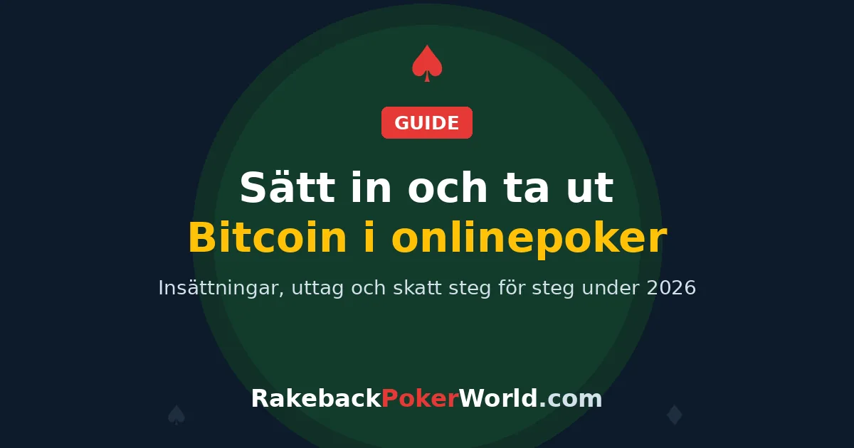 Omslagsbild: så sätter du in och tar ut Bitcoin i onlinepoker