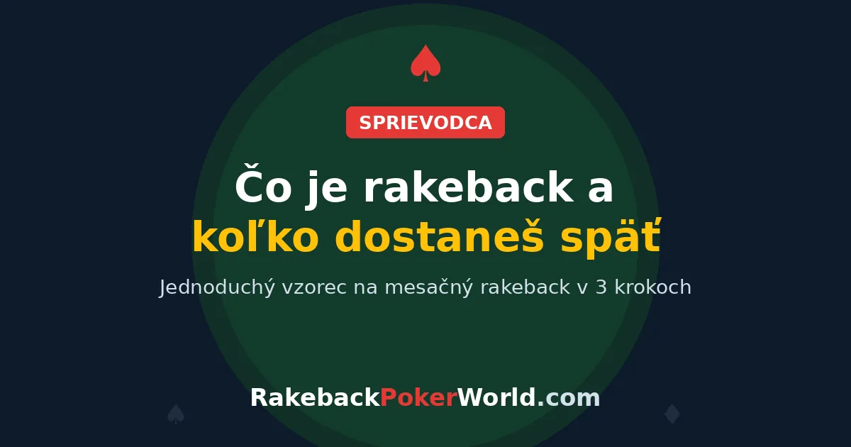 Titulný obrázok: čo je rakeback v pokri a koľko dostaneš späť každý mesiac