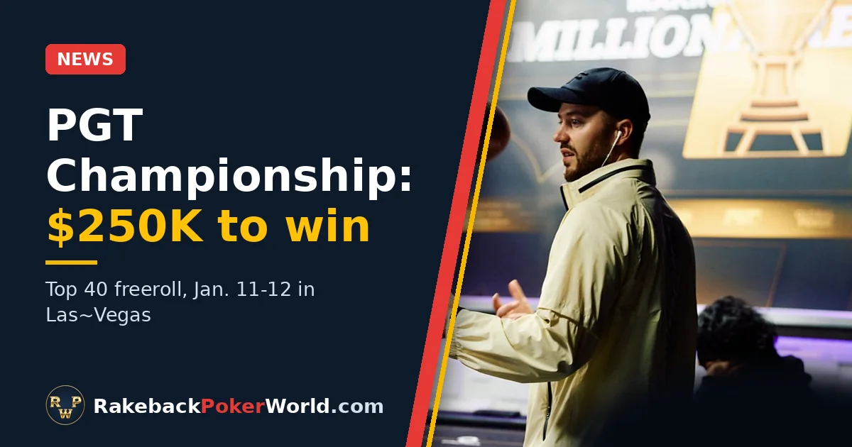 Cover: Sean Winter, the PGT leaderboard leader, at PokerGO Studio ahead of the PGT Championship freeroll