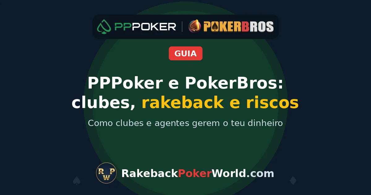 Imagem de capa: PPPoker e PokerBros, clubes, rakeback e riscos