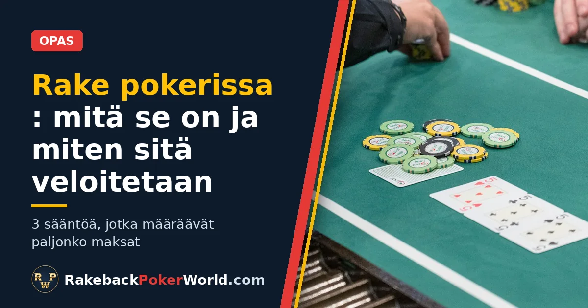 Rake-oppaan kansikuva: jakaja kerää pelimerkit potista cash game -pöydässä