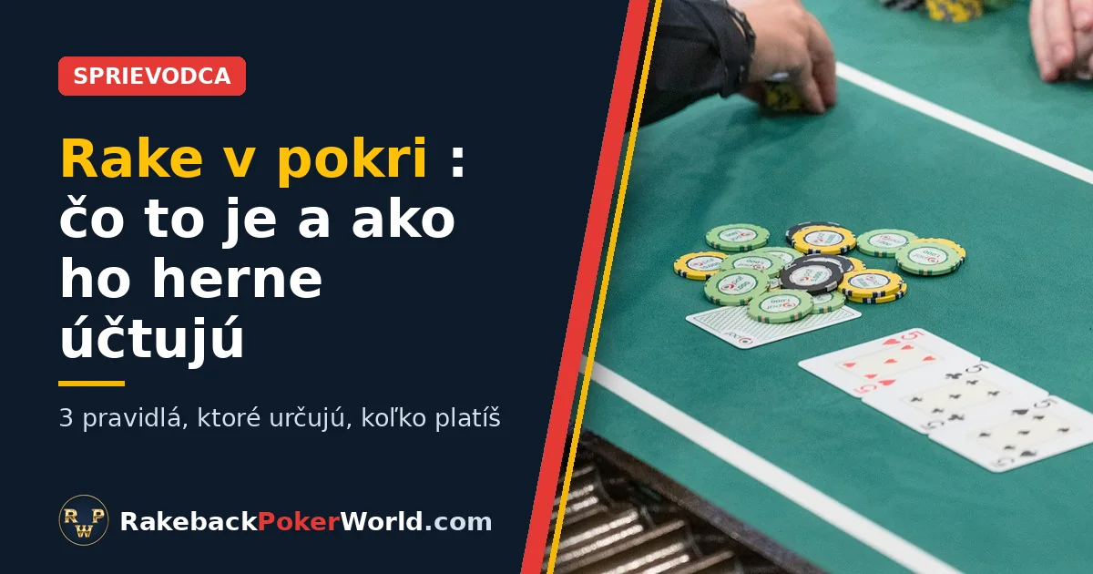 Titulka príručky o rake v pokri: dílerka zhŕňa žetóny z potu pri stole cash game