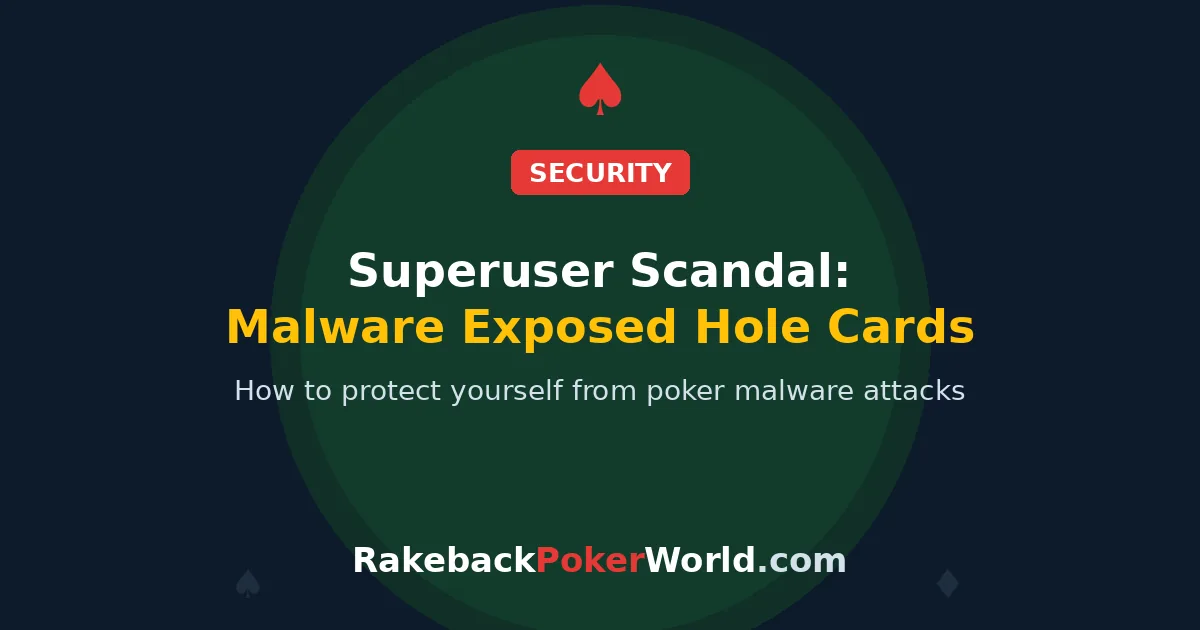 Cover: online poker superuser scandal, malware in third-party poker tools exposed hole cards