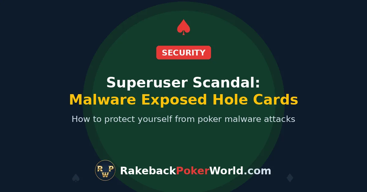 カバー画像:オンラインポーカーのスーパーユーザー騒動、サードパーティ製ツールのマルウェアでホールカードが流出