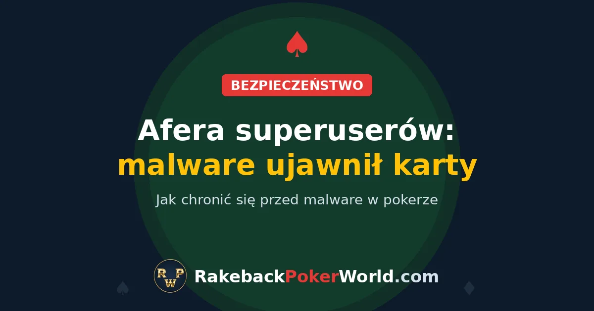 Okładka: afera superuserów w pokerze online, malware w zewnętrznych narzędziach pokerowych ujawnił karty