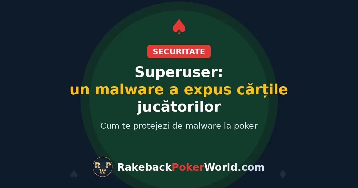 Copertă: scandalul superuser din pokerul online, un malware din programe ale terților a expus cărțile