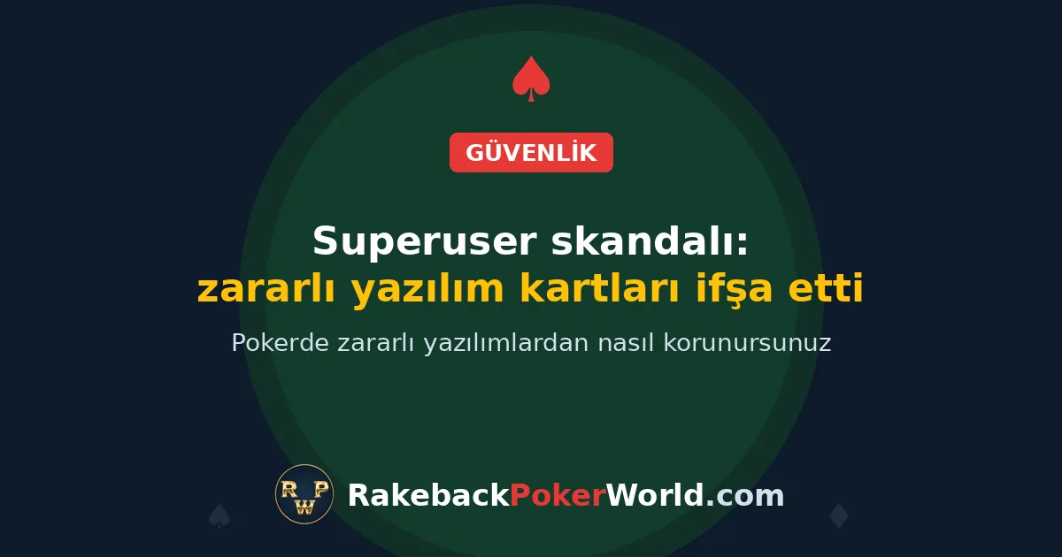 Kapak: online pokerde superuser skandalı, üçüncü taraf araçlardaki zararlı yazılım kartları ifşa etti